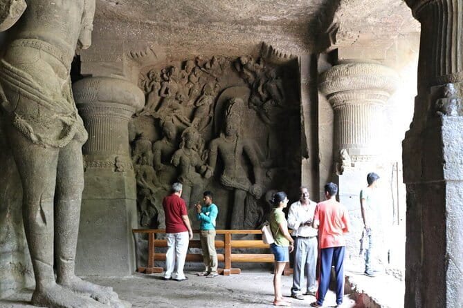 Elephanta Caves Cruise Group Tour - Entering the rock-cut temple complex