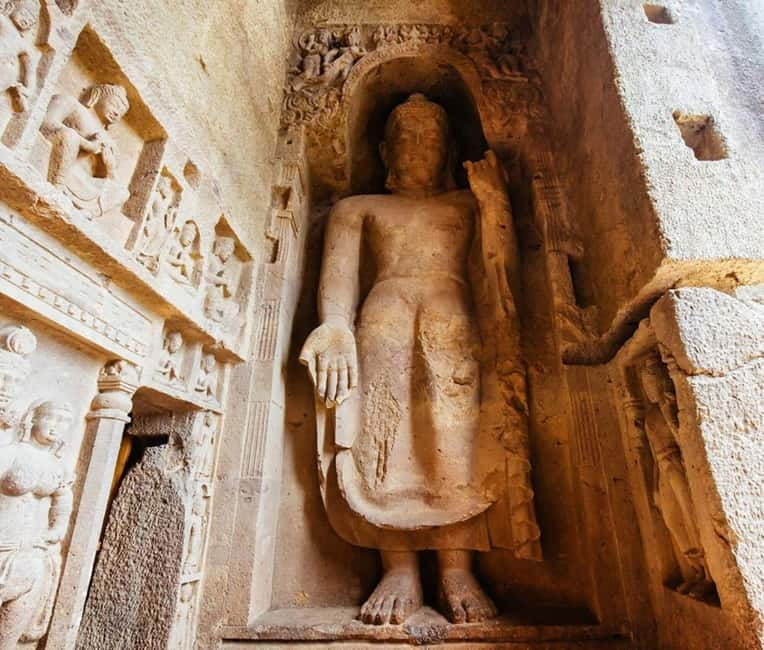 Mumbai: Buddhist Kanheri Caves with Golden Pagoda Temple - Sanjay Gandhi National Park and the setting