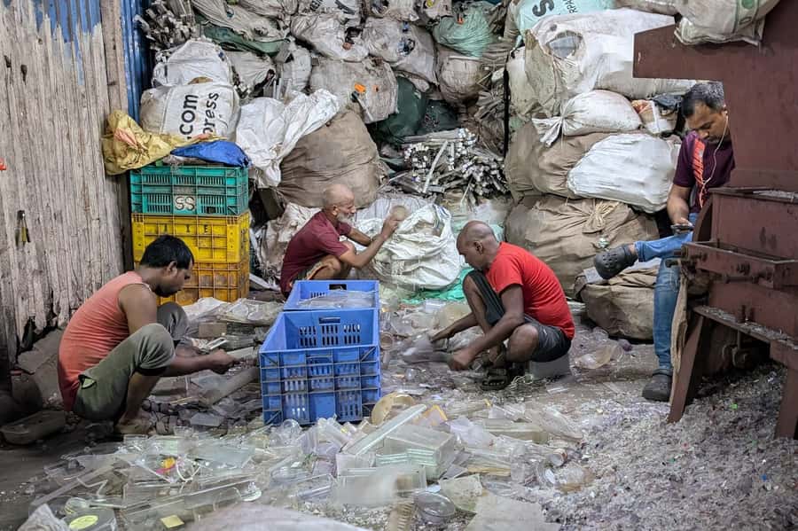 Mumbai: Dharavi Slumdog Tour -See the real Slum with a Local - Plastic recycling and the business behind discarded material