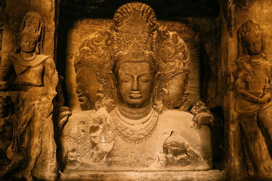 Mumbai: Elephanta Island and Elephanta Caves Guided Tour - Inside the rock-cut temple complex
