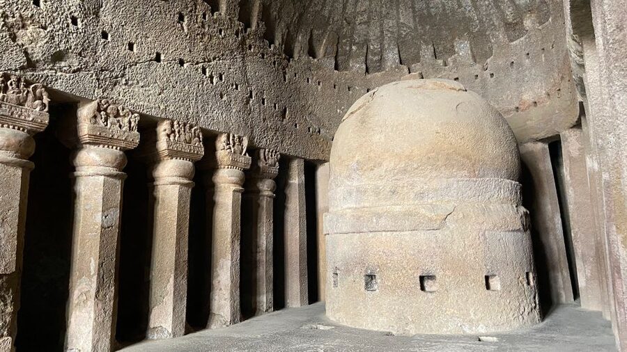 Mumbai: Kanheri Caves and The Golden Pagoda Temple - Inside the Golden Vipassana Pagoda