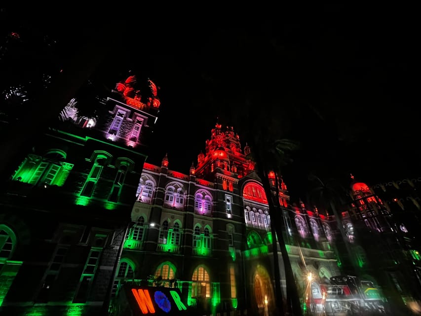 Mumbai Night Lights & Iconic Sights Tour - Chhatrapati Shivaji Maharaj Terminus after sunset