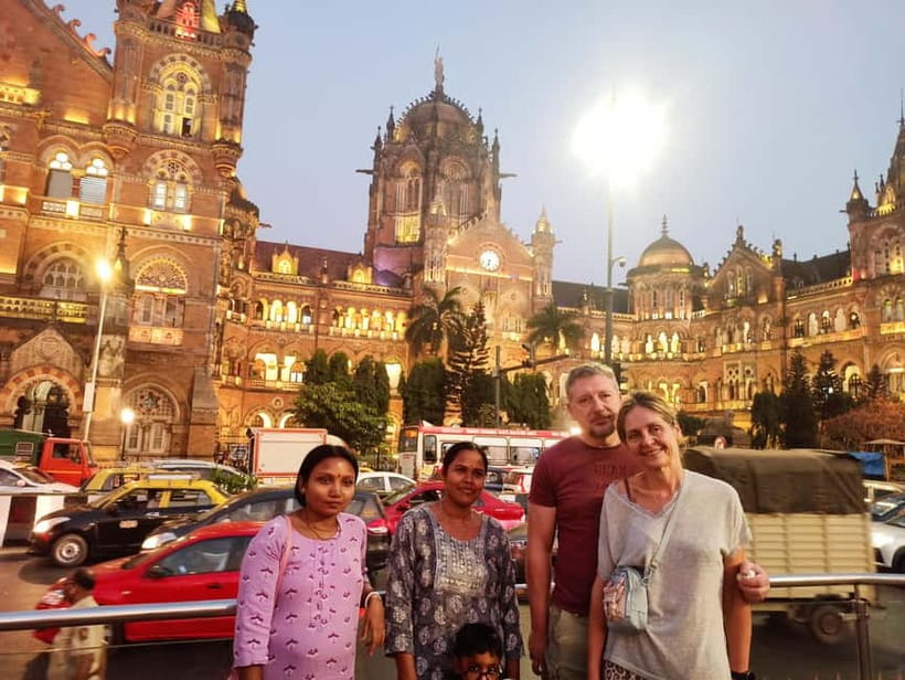 Night Tour: Mumbai’s Nights & Buzzing Bazaars - Chhatrapati Shivaji Maharaj Terminus under lights
