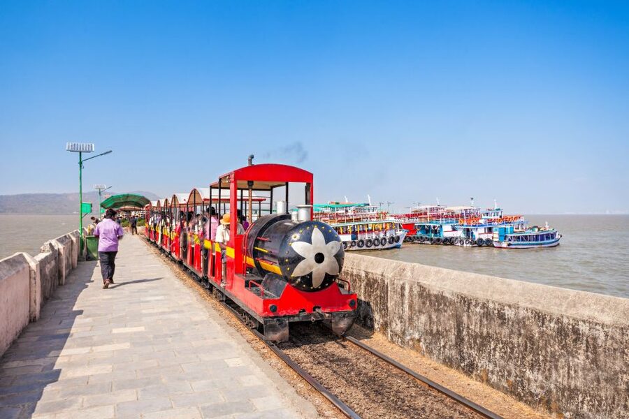 Private Elephanta Caves: Private Half-Day Tour from Mumbai - The island tram and the climb to the caves